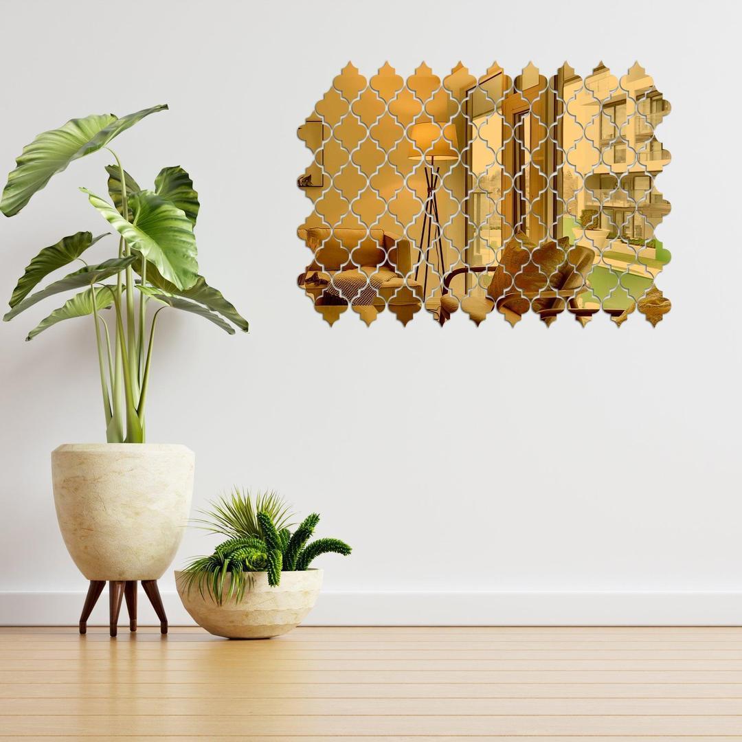 Golden Calligraphy Acrylic Mirror Set