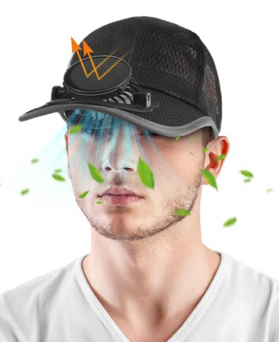 Solar Charging Fan Cap For Unisex Outdoor Sports