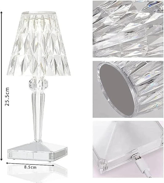Rechargeable Crystal Table Lamp