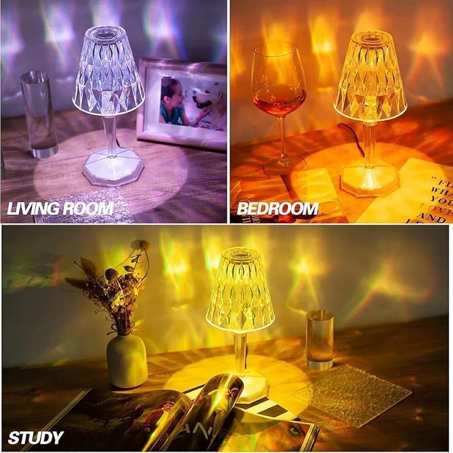 Rechargeable Crystal Table Lamp