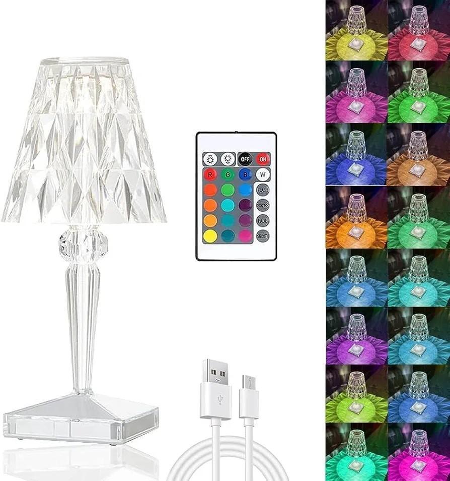 Rechargeable Crystal Table Lamp