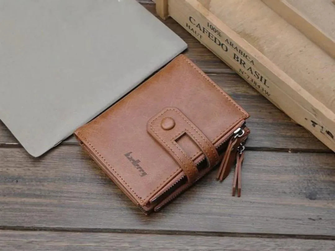 Premium Men's Zipper Bifold Wallet