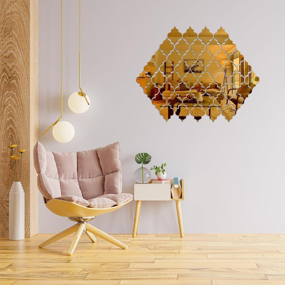 Golden Calligraphy Acrylic Mirror Set