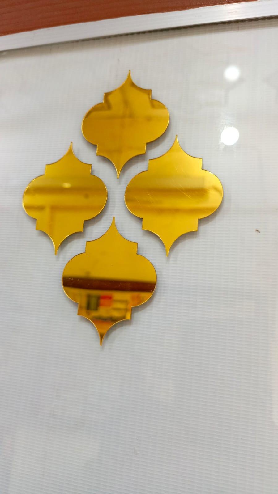 Golden Calligraphy Acrylic Mirror Set