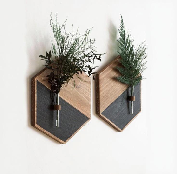 Modern Wood Wall Planters