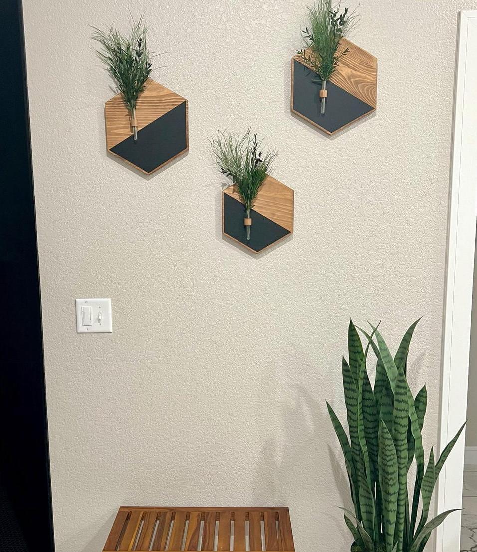 Modern Wood Wall Planters