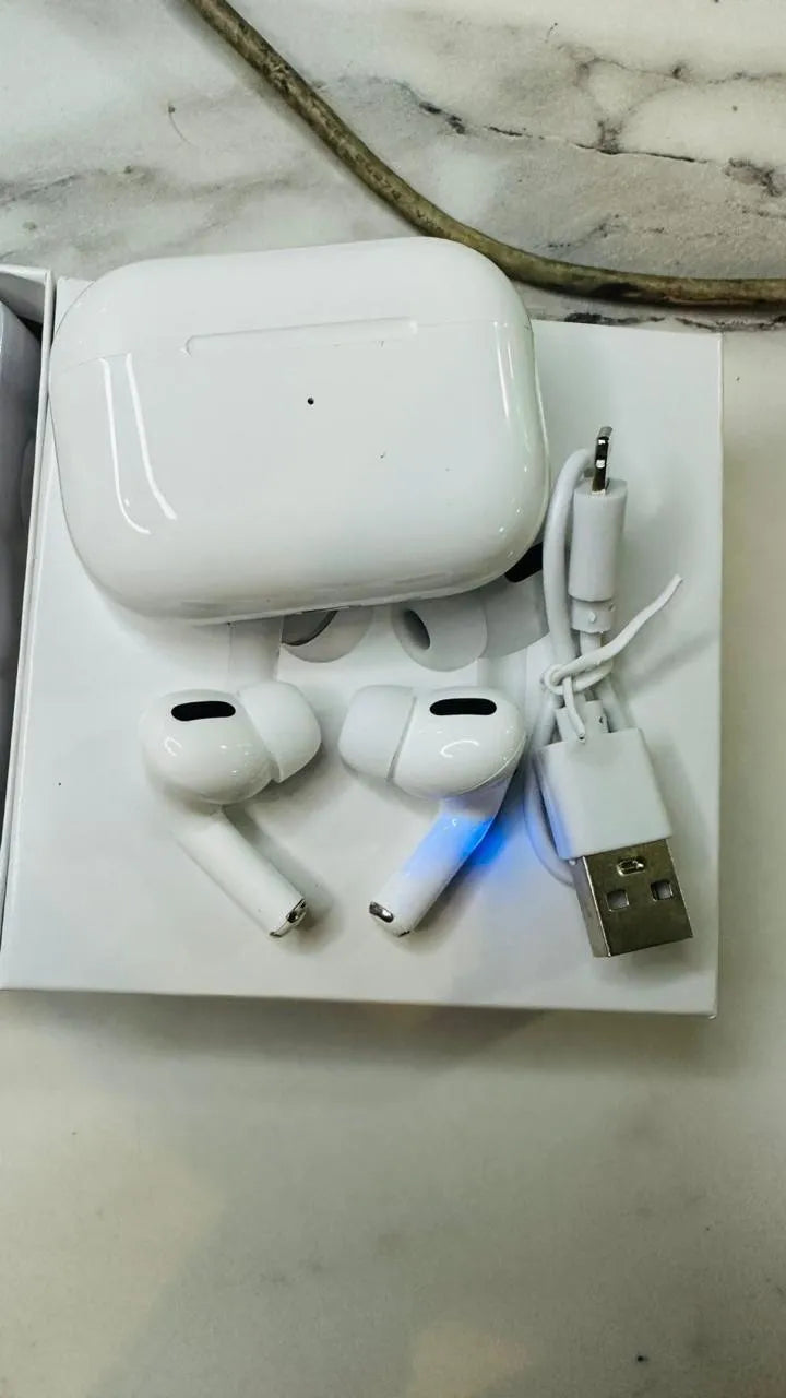 White Wireless Bluetooth Earbuds
