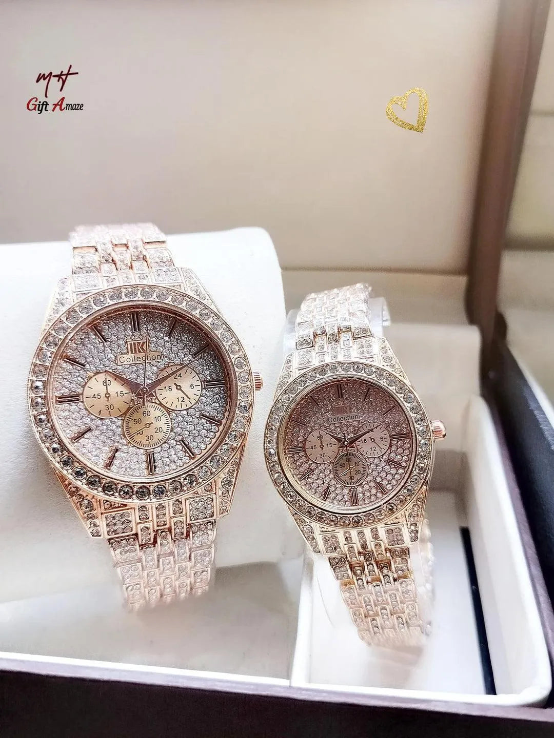 Unisex Rose Couple Watch