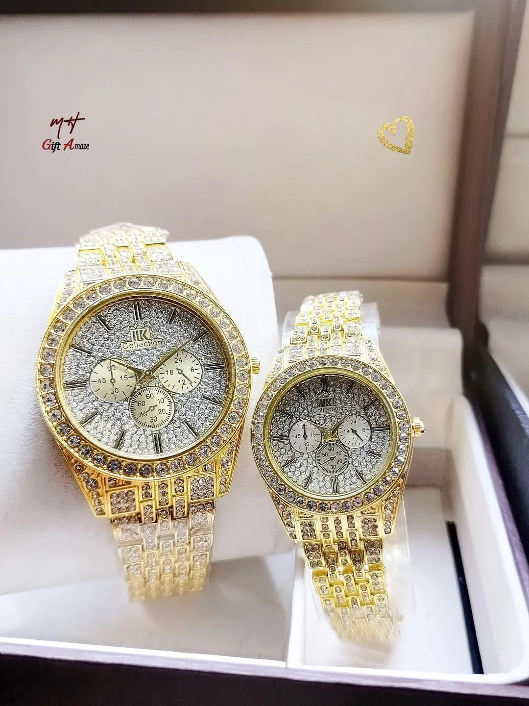 Unisex Rose Couple Watch