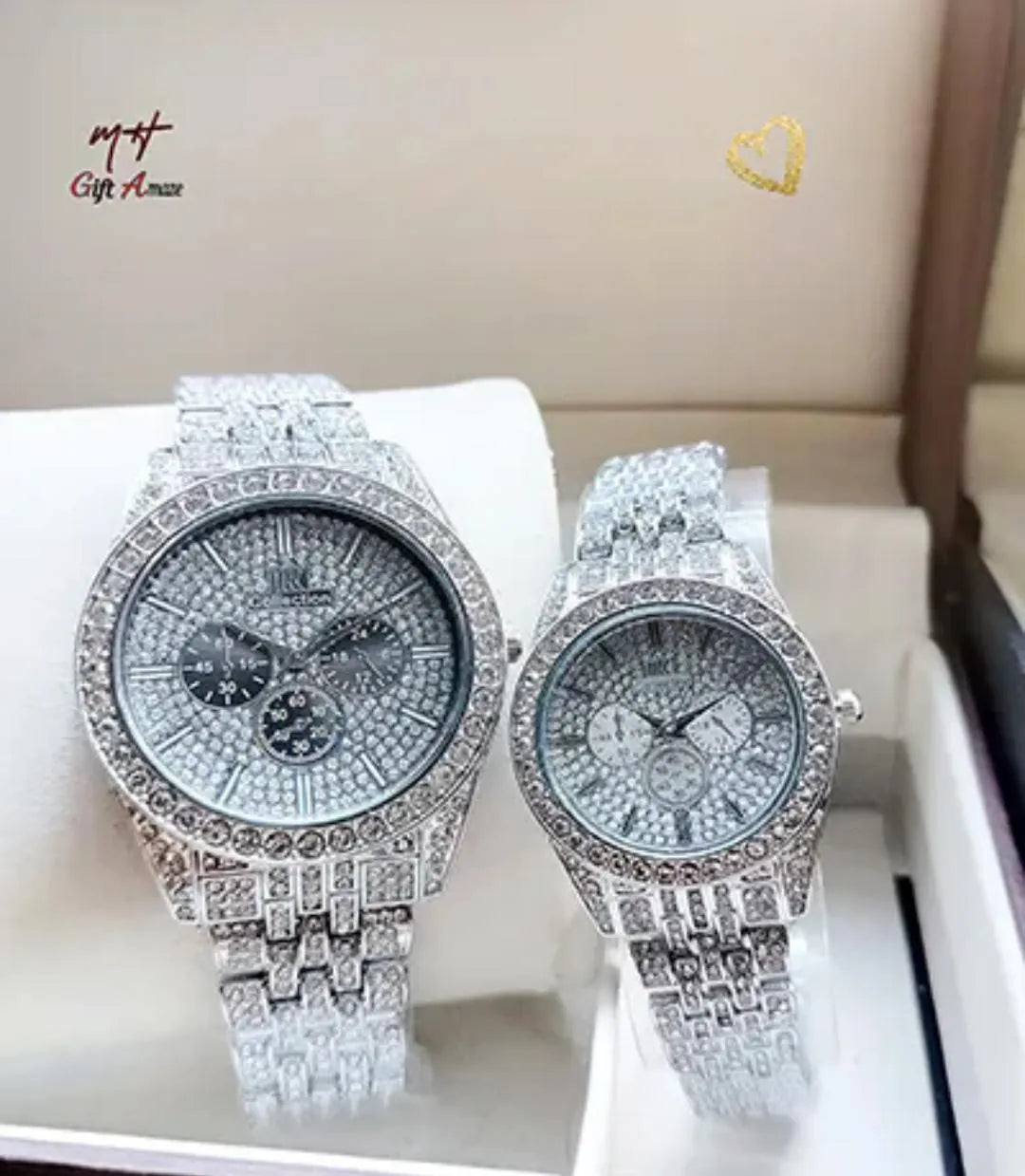 Unisex Rose Couple Watch