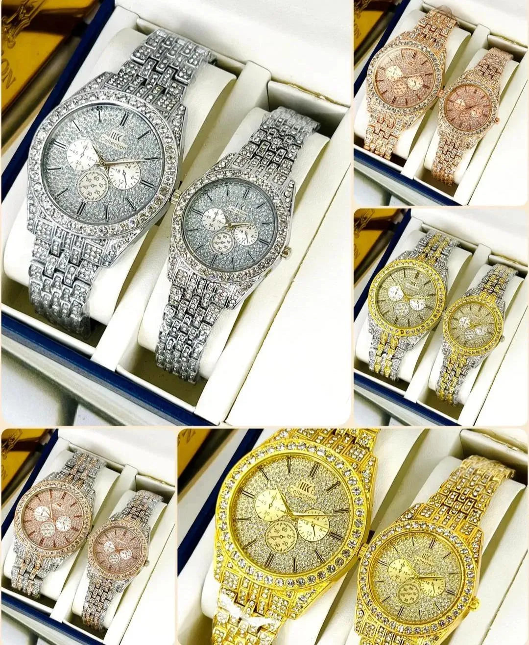 Unisex Rose Couple Watch