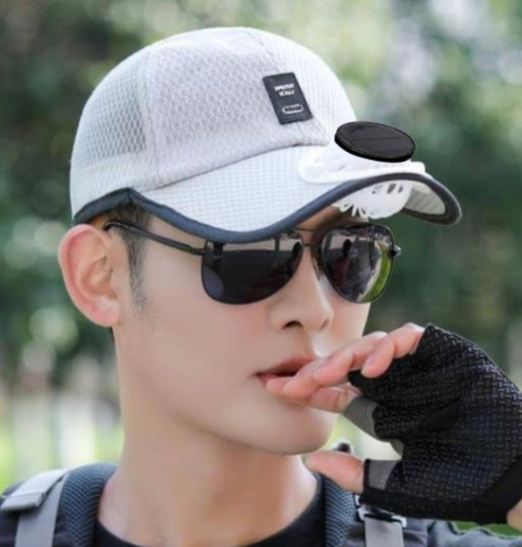 Solar Charging Fan Cap For Unisex Outdoor Sports