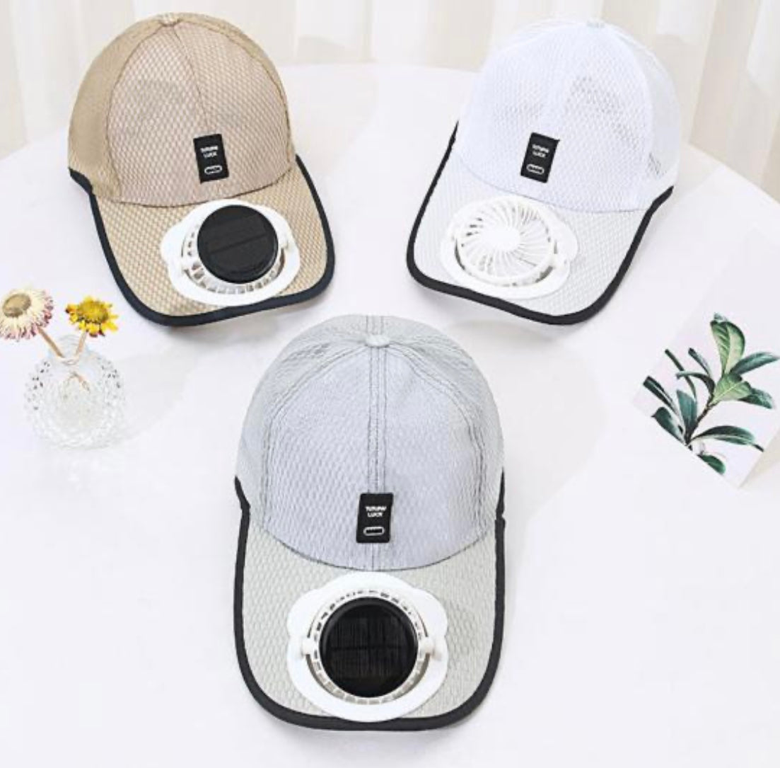 Solar Charging Fan Cap For Unisex Outdoor Sports