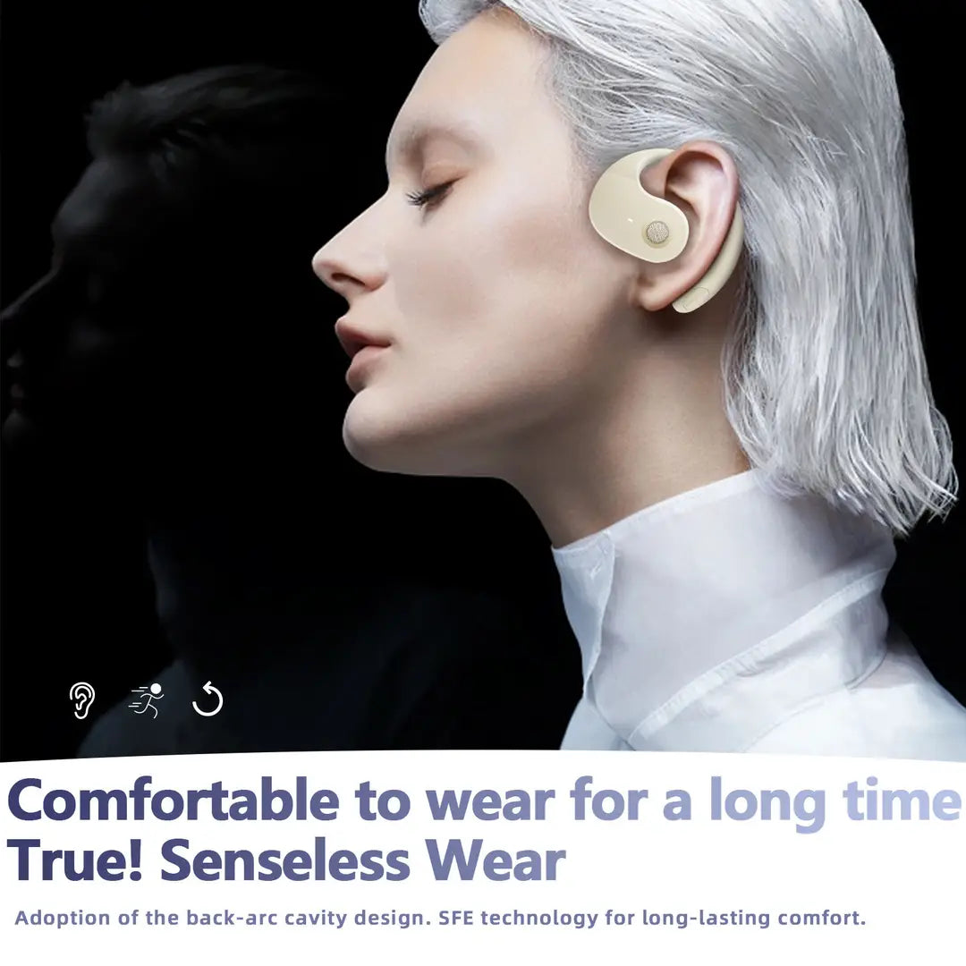 JM13 Planet Spherical Open Sport Ear Hook Wireless Earphone with Necklace Hi-fi Sound OWS Auriculares Audiphones' Bluetooth Headset