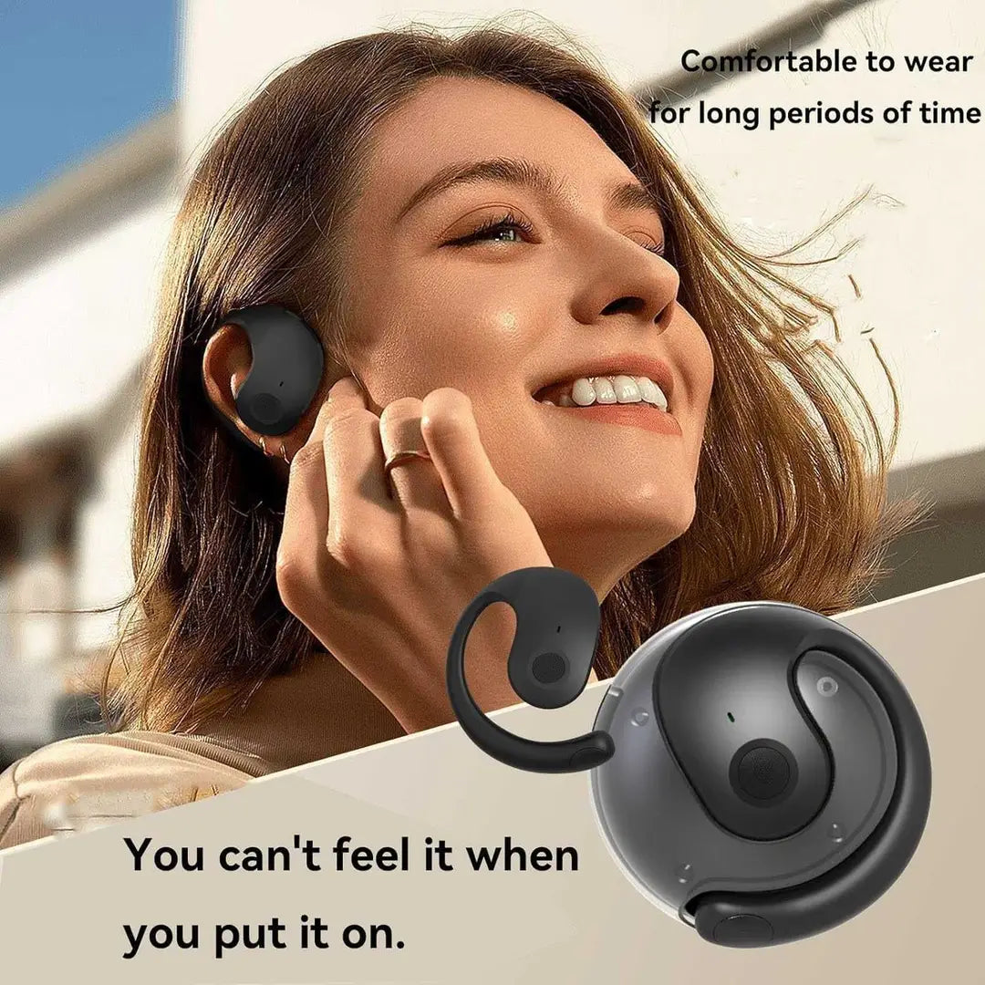 JM13 Planet Spherical Open Sport Ear Hook Wireless Earphone with Necklace Hi-fi Sound OWS Auriculares Audiphones' Bluetooth Headset