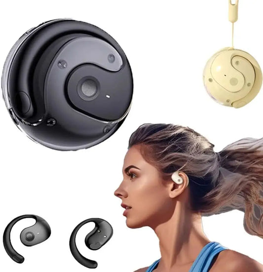 JM13 Planet Spherical Open Sport Ear Hook Wireless Earphone with Necklace Hi-fi Sound OWS Auriculares Audiphones' Bluetooth Headset