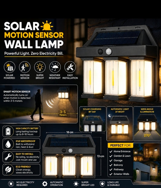 Solar Motion Sensor Lamp