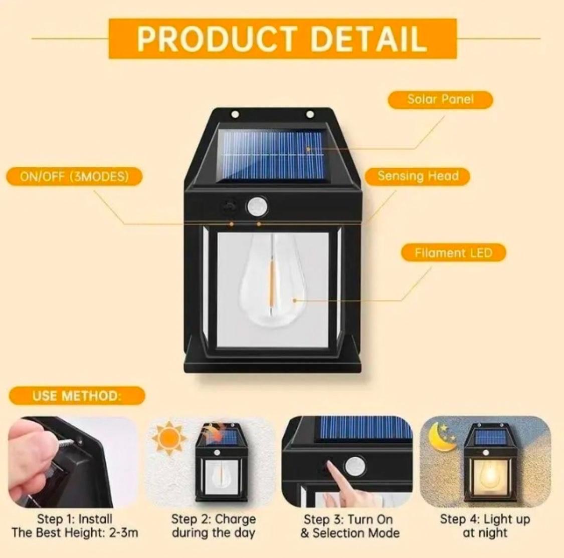 Solar Wall Light Outdoor Waterproof